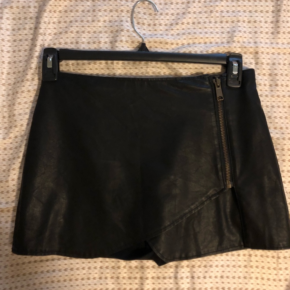 Free People Leather Skort